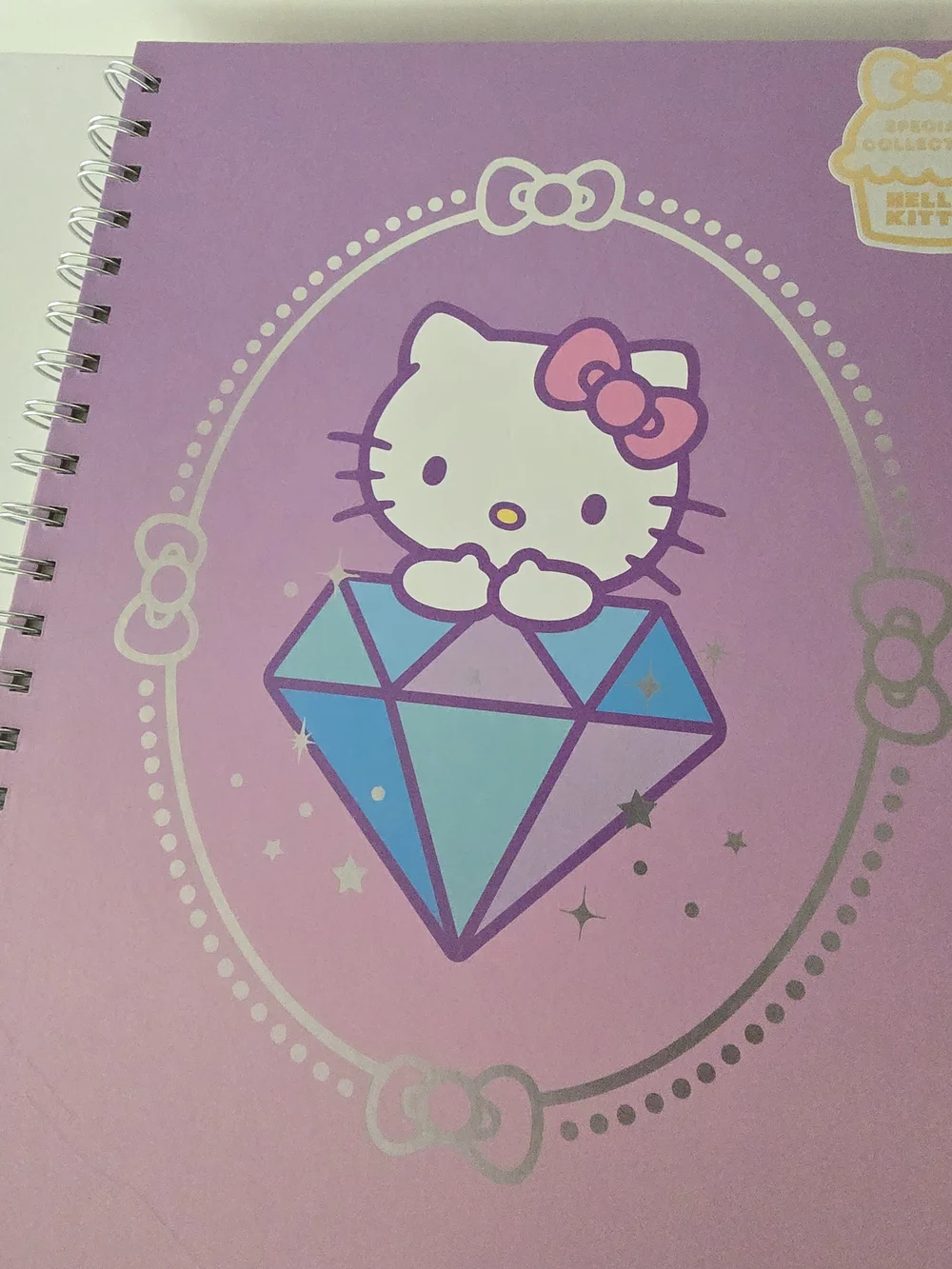 Hello Kitty Stationary  Set Purple Hardcover Notebook + Desk Pad + Gel Pen Set